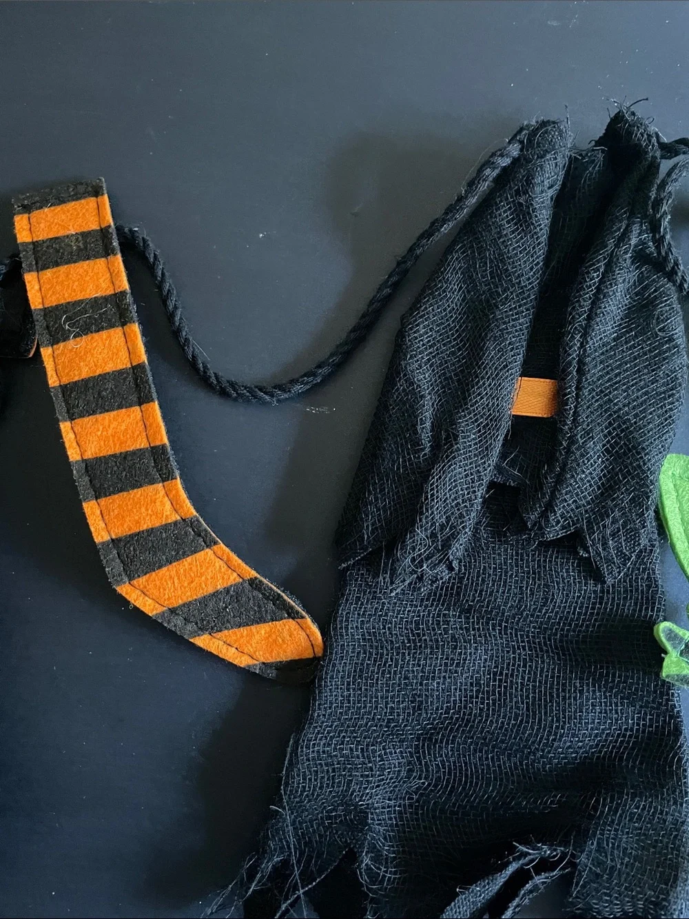 Ashland Halloween Garland - Black, Orange & Green Felt Accents